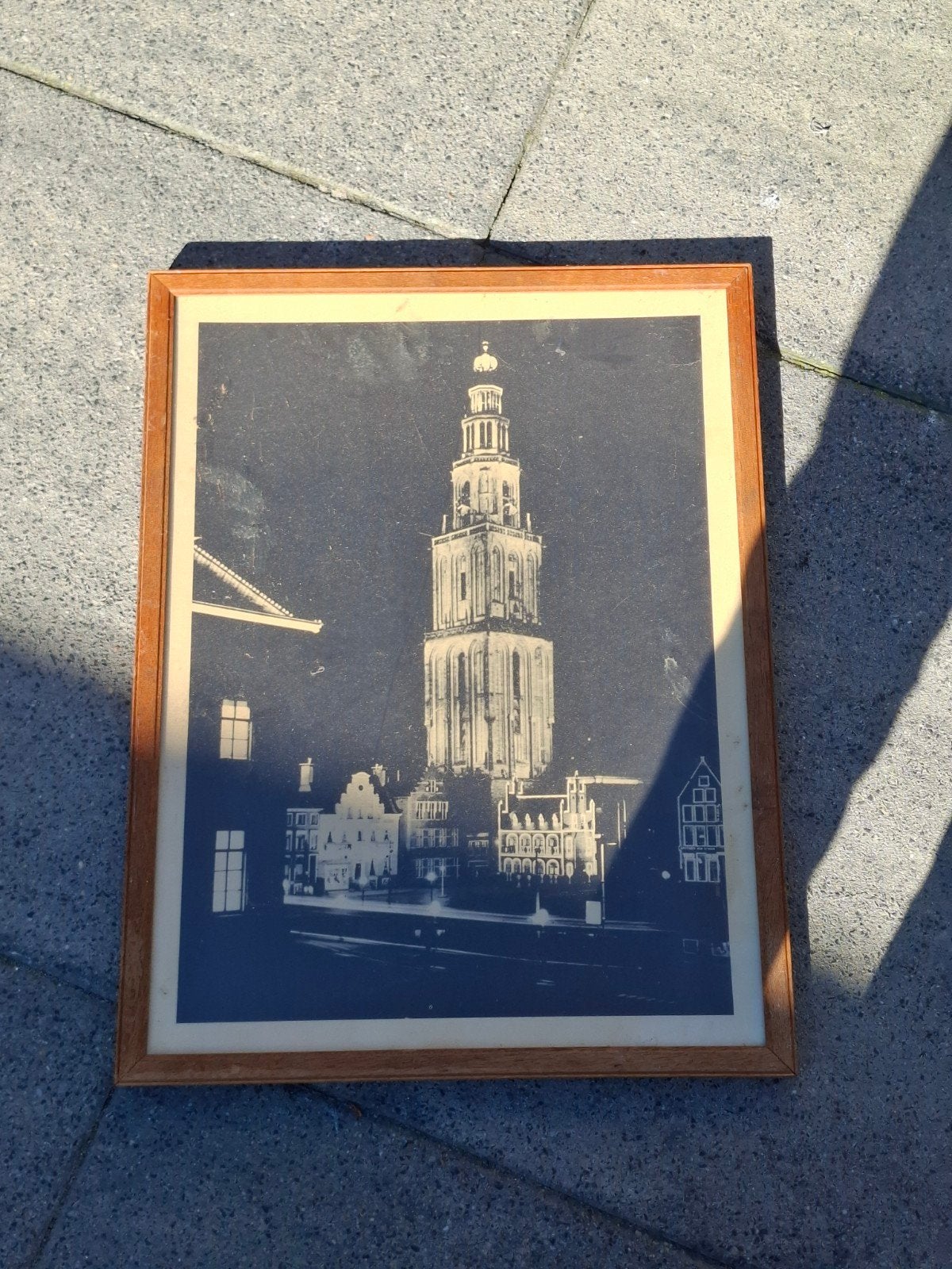 Ingelijste foto Martinitoren Groningen, Ophalen, Foto, Fotografie, Ingelijst