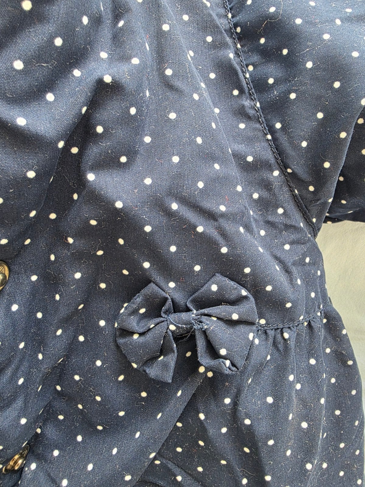 Skipak donkerblauw met witte stippen, Ophalen, Meisje, H&M, Zo goed als nieuw