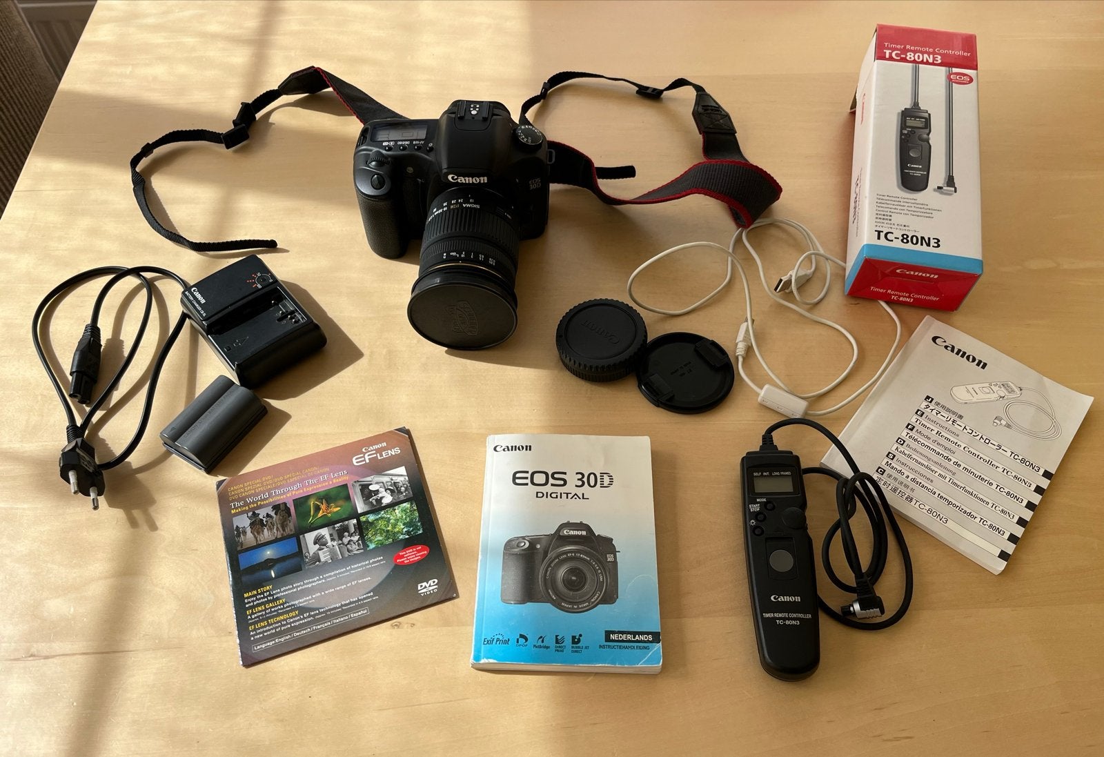 Canon EOS 30D spiegelreflexcamera met accessoires, Audio, Tv en Foto, Fotocamera's Digitaal, Gebruikt, Spiegelreflex, Canon, Ophalen of Verzenden