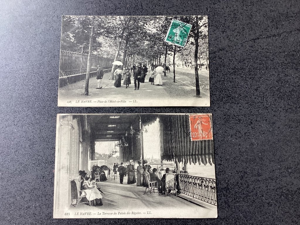 Le Havre.  2 x (Frankrijk), Verzamelen, Verzenden, Voor 1920, Gelopen, Frankrijk