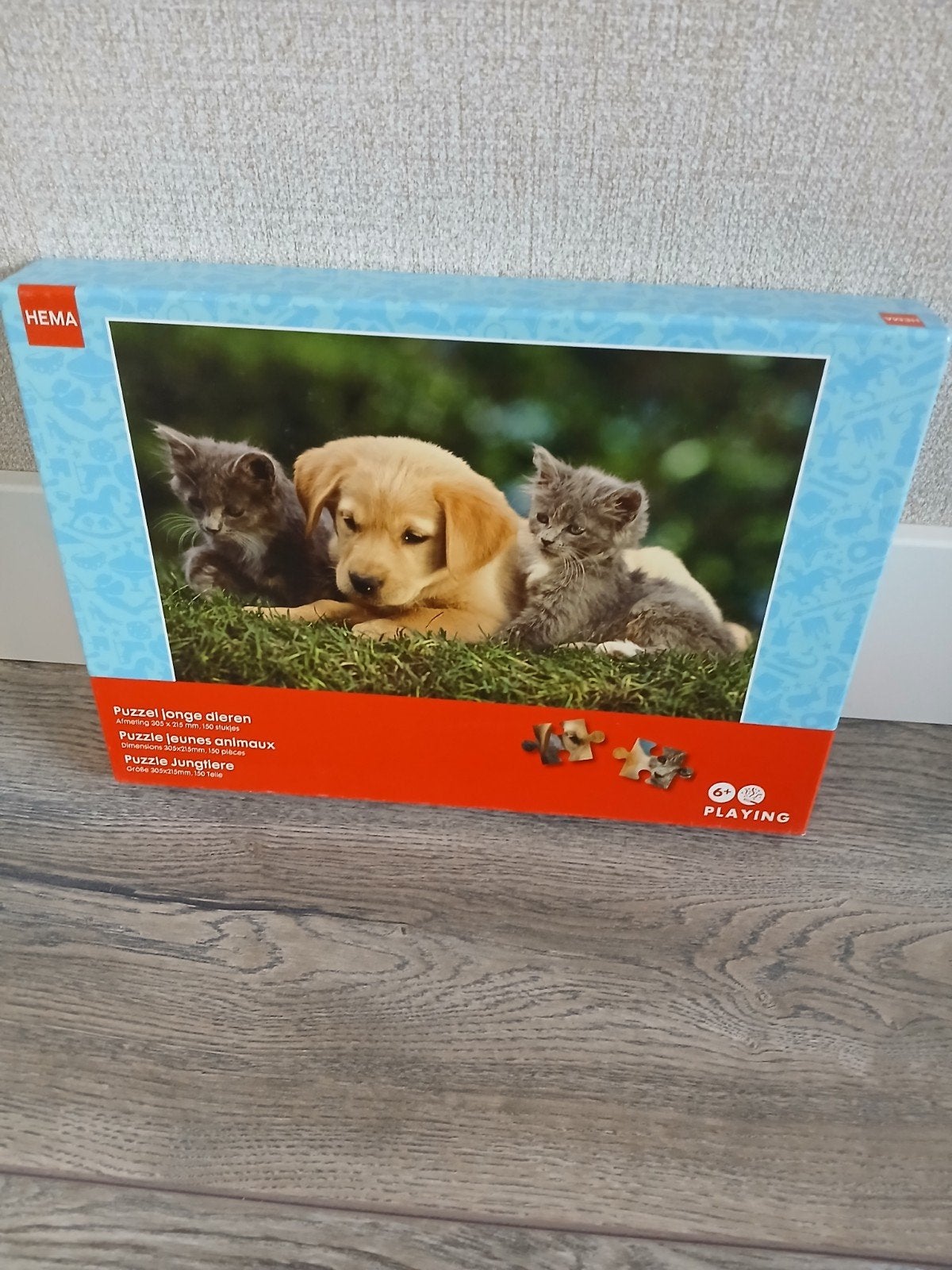 puzzel 150 stukjes/hema puzzel jonge dieren, Ophalen of Verzenden, Meer dan 50 stukjes, 6 jaar of ouder