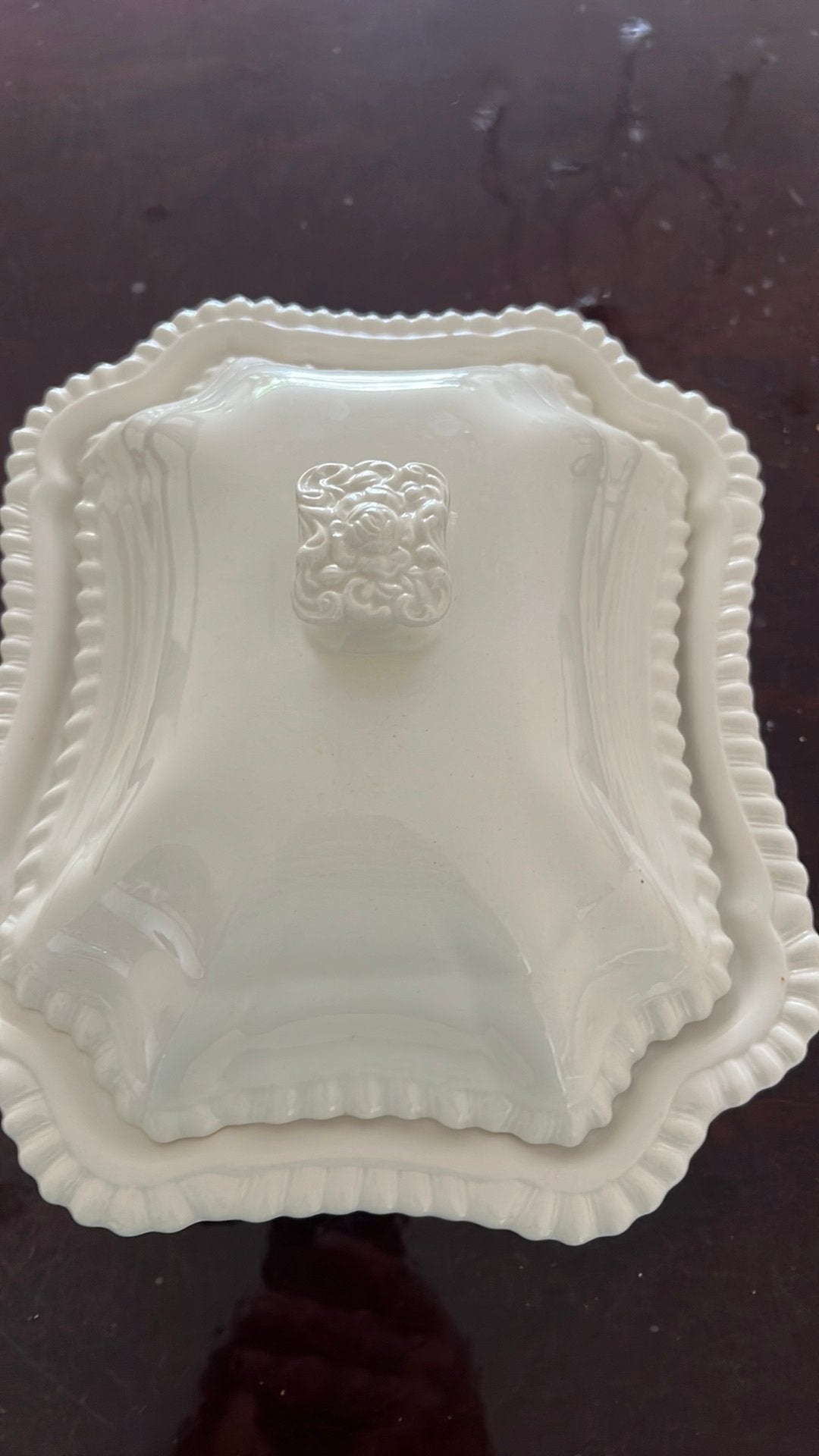 Antieke Copeland Spode botervloot - wit porselein, Ophalen of Verzenden