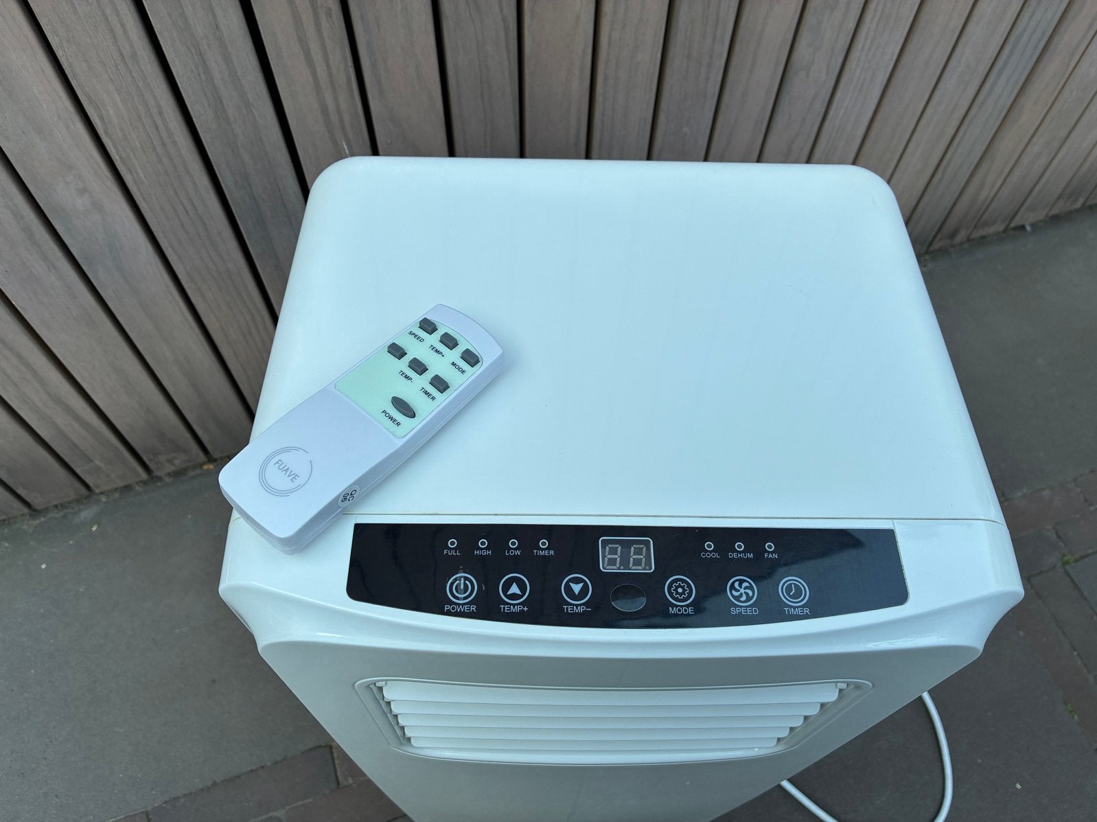 Mobiele airco FUAVE AC809K01 met afstandsbediening, Ophalen, Minder dan 60 m³, 3 snelheden of meer, Zo goed als nieuw