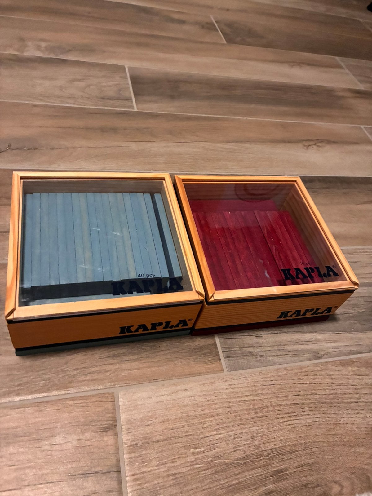 Kapla rood en blauw blokjes 40 stuks x2, Ophalen of Verzenden, Zo goed als nieuw
