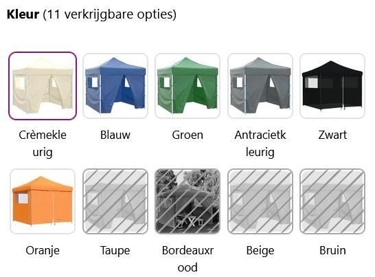 Vouwtent Paviljoen Partytent div. kleuren 3x3 GRATIS BEZORGD, Tuin en Terras, Verzenden, Partytent, Minder dan 4 meter, Nieuw