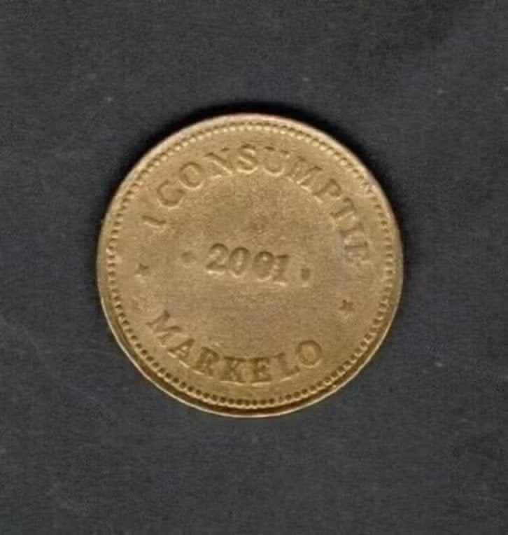 Consumptiemunt Markelo Dieka Kruisweg 2001., Ophalen of Verzenden, Zo goed als nieuw