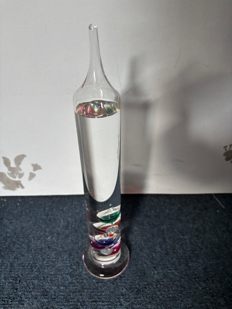 glazen Galileo thermometer, Binnenthermometer, Ophalen of Verzenden, Gebruikt, Glas