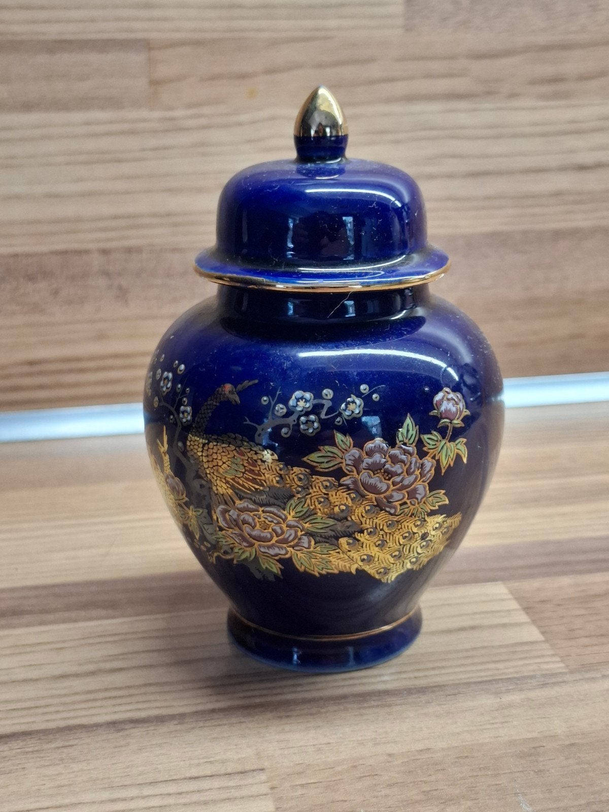Antieke Chinese gemberpotje met pauwen en bloemen, Antiek en Kunst, Antiek | Vazen, Ophalen of Verzenden