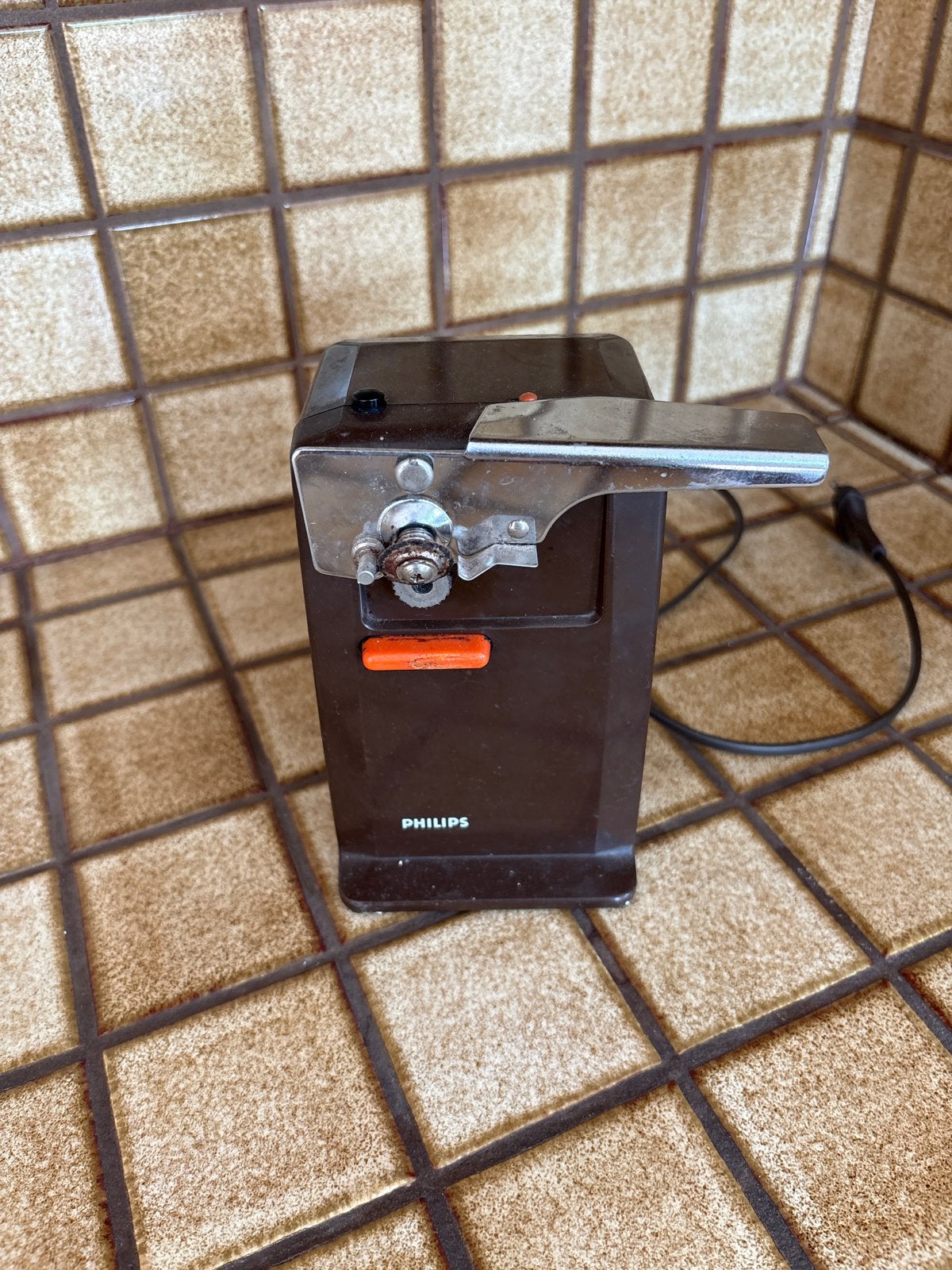 Vintage Philips elektrische blikopener, Ophalen, Gebruikt