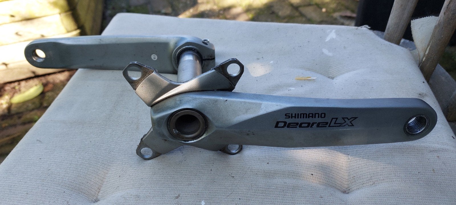 shimano deore lx crankstel 170mm, Fietsen en Brommers, Crankstel of Pedalen, Gebruikt, Ophalen of Verzenden, Aluminium