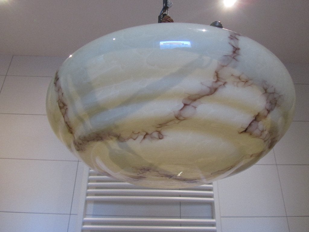 Vintage oudhollandse hanglamp melkglas, Antiek en Kunst, Antiek | Lampen, Ophalen of Verzenden