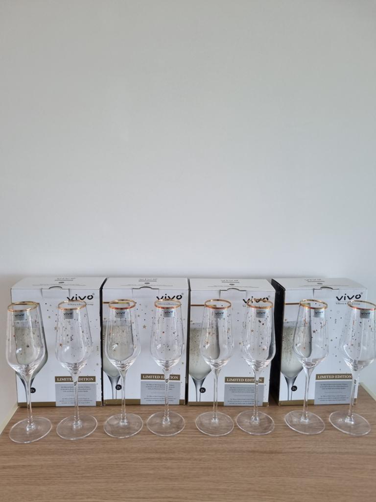 8 vivo Villeroy & Boch champagneglazen limited edition nieuw, Ophalen of Verzenden