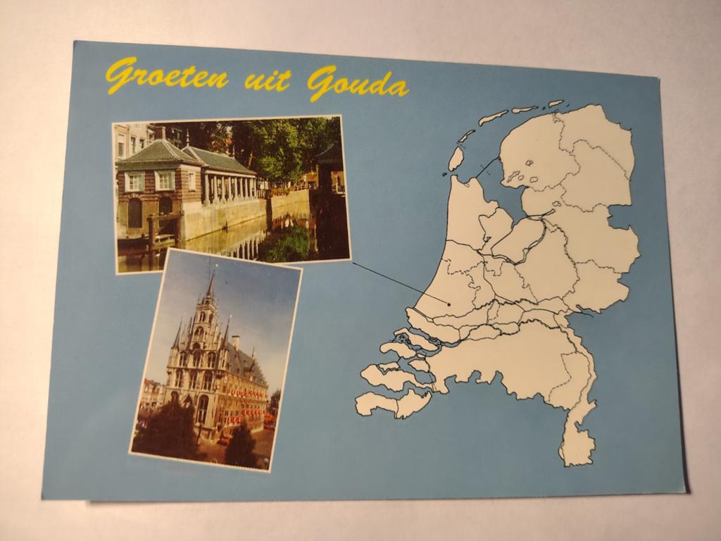 Gouda, Verzamelen, Ansichtkaarten | Nederland, Ophalen of Verzenden, 1940 tot 1960, Zuid-Holland