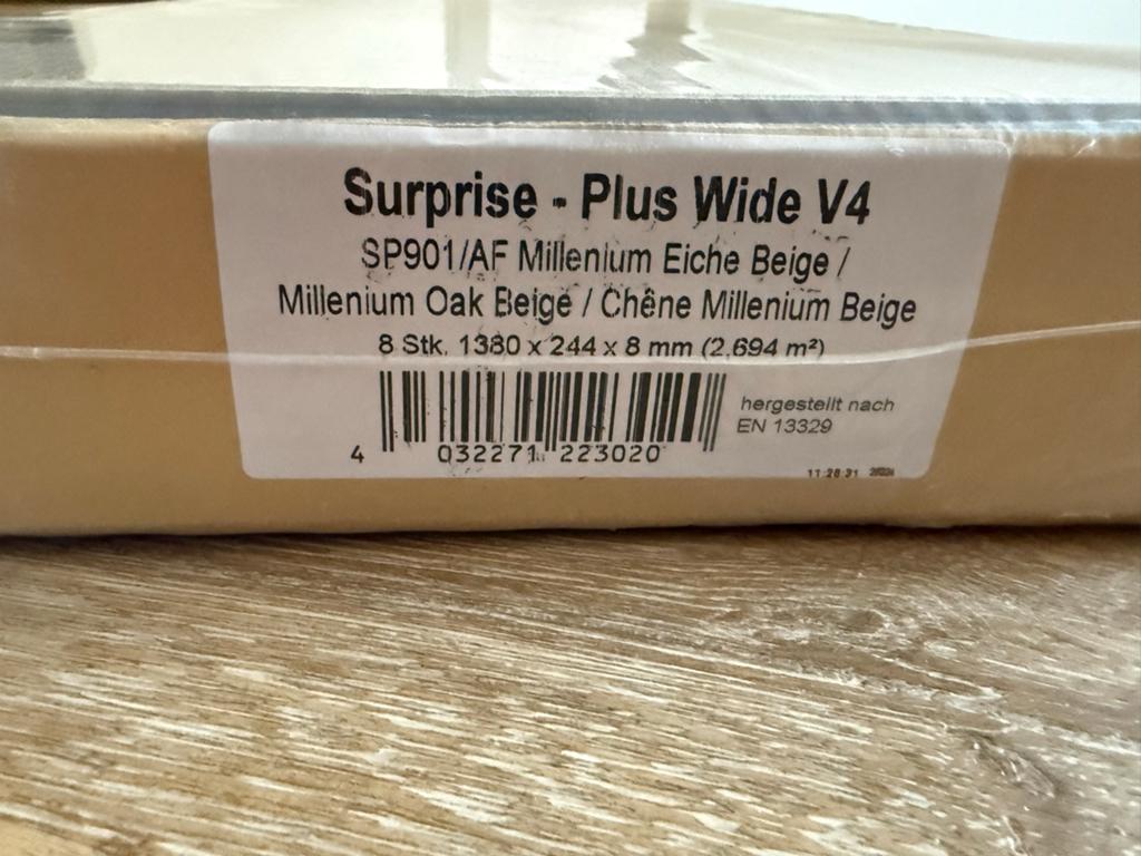 3 pakken nieuw laminaat (8m2) Hornbach -Wide V4, Ophalen, Minder dan 50 cm, 100 tot 150 cm, Beige