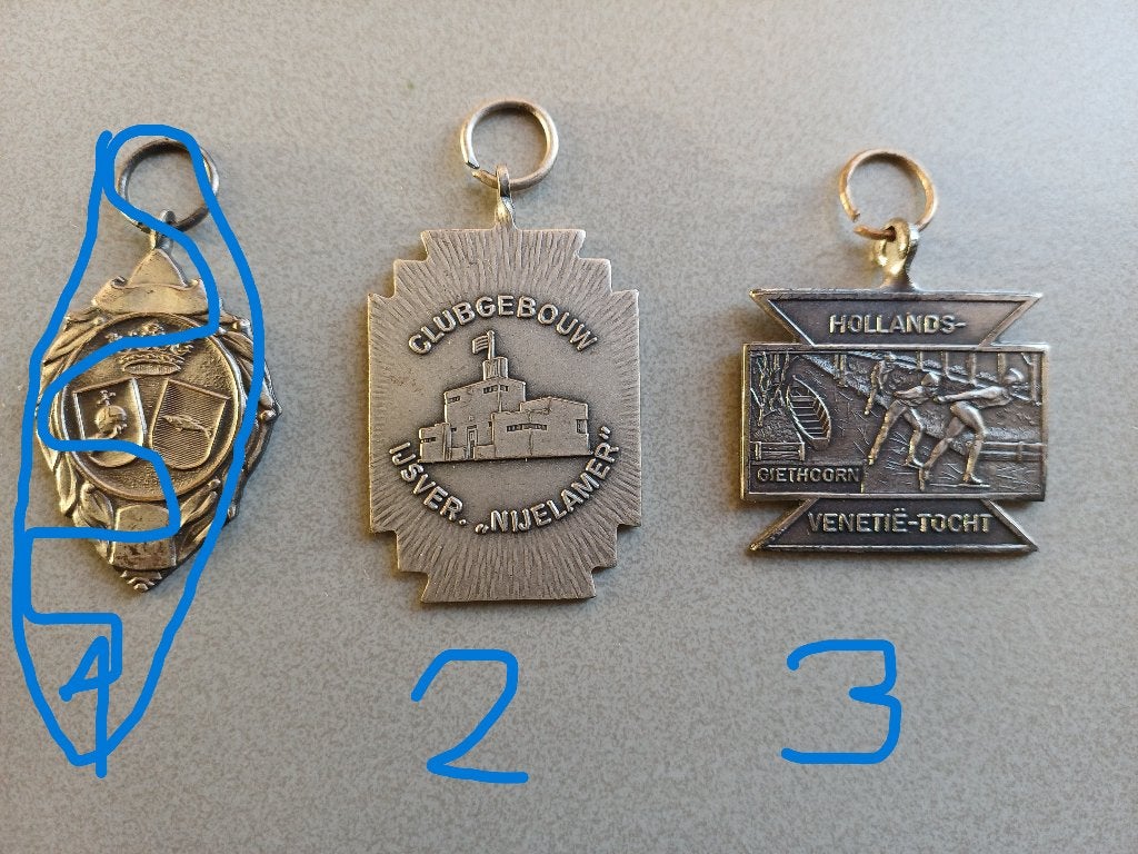 Medaille Schaatsen Nijelamer Giethoorn Hollands Venetiëtocht, Ophalen of Verzenden, Overige materialen