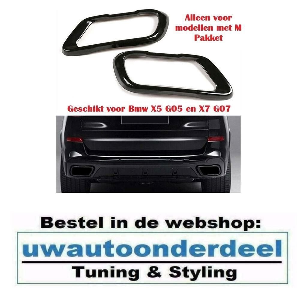 Zwart uitlaat trim Enkel Sierstuk Voor Bmw X5 G05 X7 G07, Verzenden