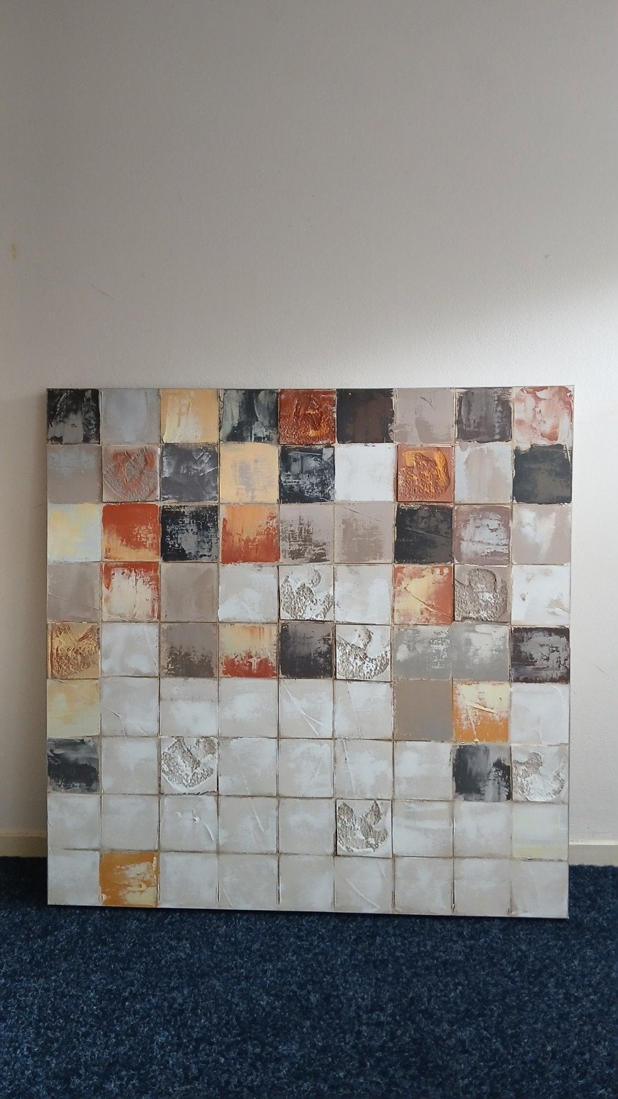 Modern abstract schilderij 80x80x4 cm, Ophalen