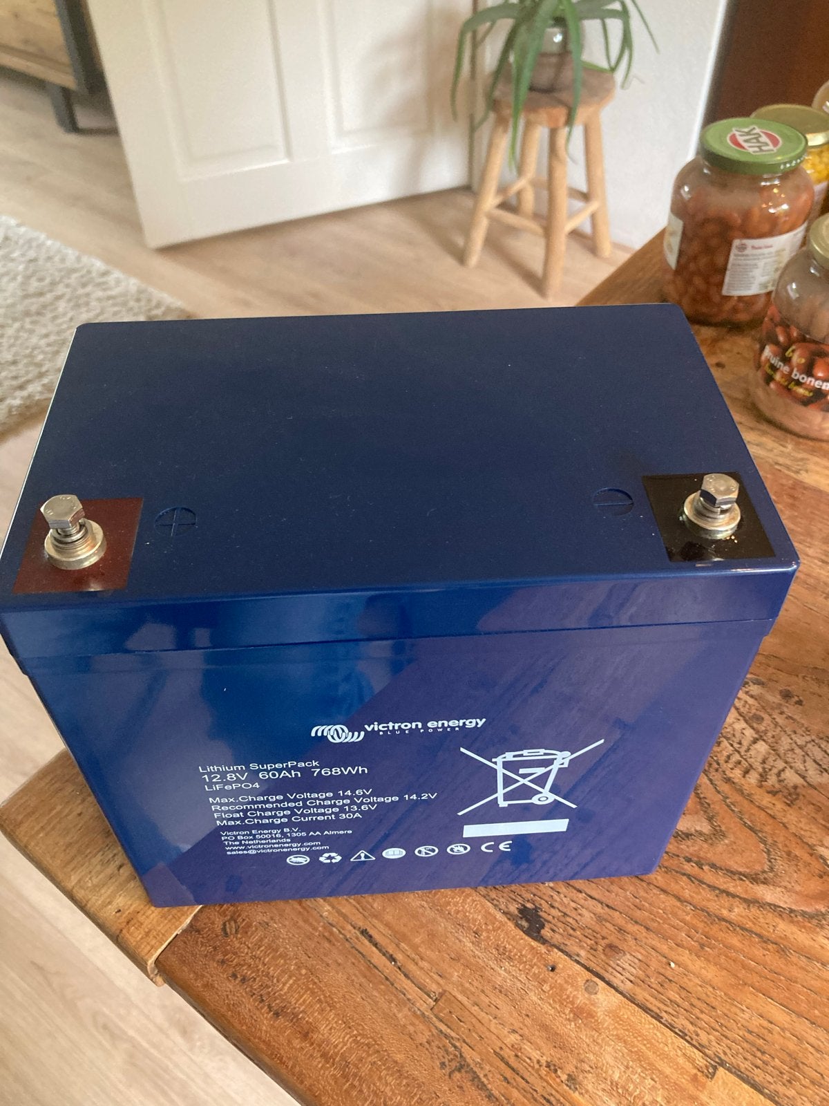 Victron Energy Lithium SuperPack 12.8V 60Ah LiFePO4 Accu, Ophalen of Verzenden, Gebruikt, Universele onderdelen