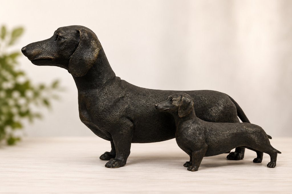 TECKEL / 2 MATEN / TEKKEL/ HOND / TUINBEELD/