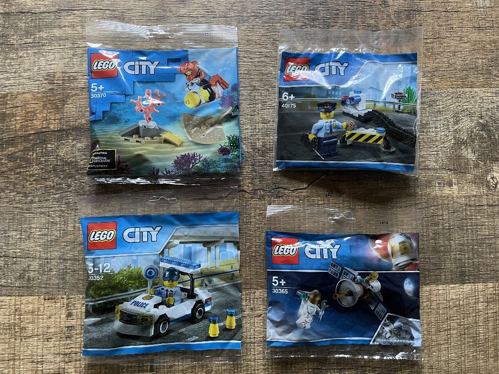 4 Lego City Polybags 30352 / 30365 / 30370 / 40175 (Pakket), City, Lego, Nieuw, Ophalen of Verzenden