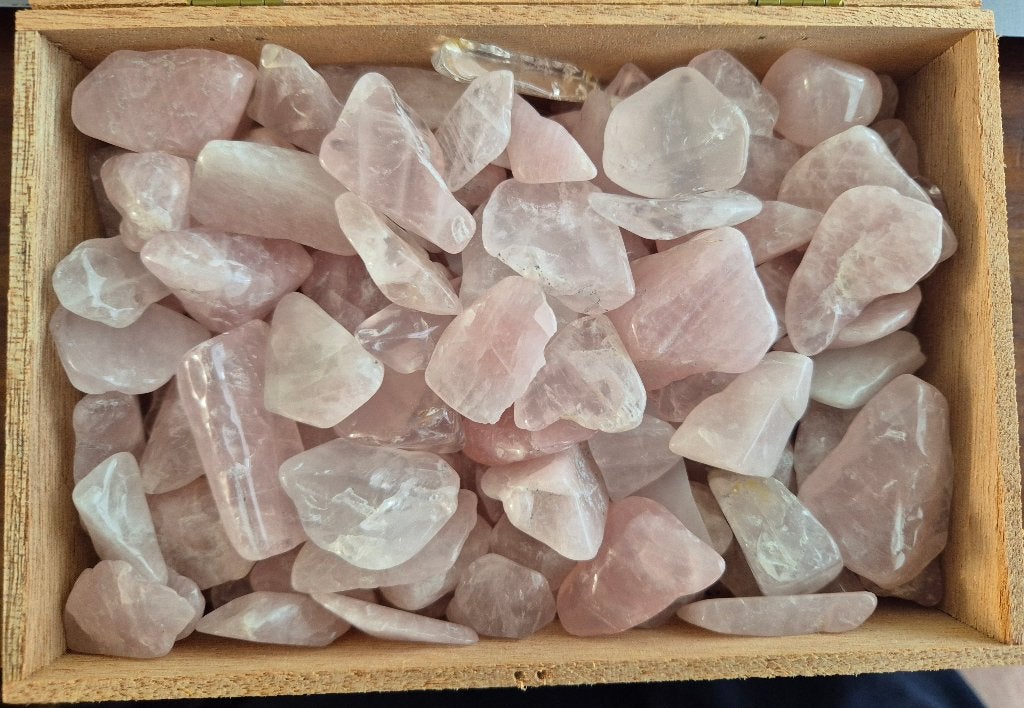 trommelsteentjes rozenkwarts  1,2 kilo, Verzenden