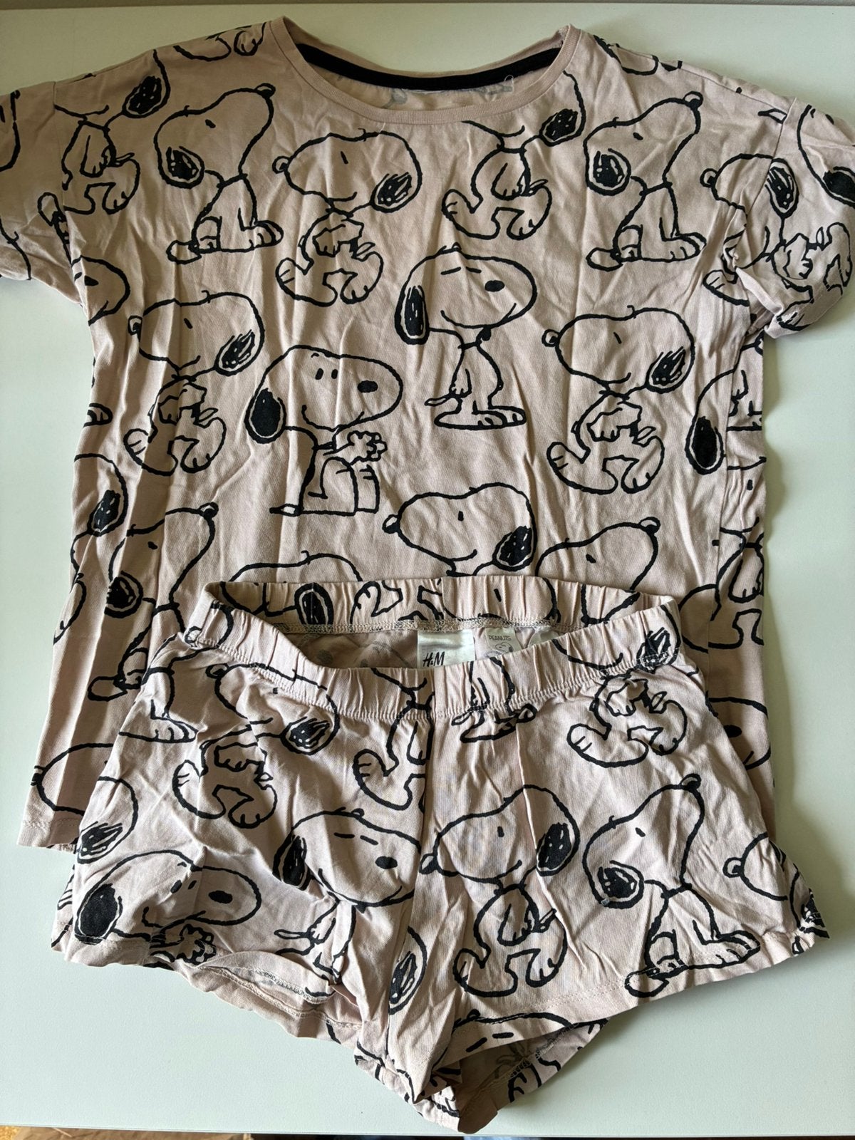 Snoopy shortama maat 146/152, Ophalen of Verzenden, Zo goed als nieuw, Maat 34 (XS) of kleiner