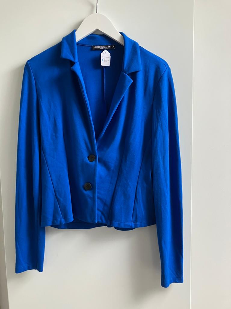 Juffrouw Jansen jasje/vestje kobaltblauw maat L zgan, Maat 38/40 (M), Blauw, Ophalen of Verzenden, Zo goed als nieuw