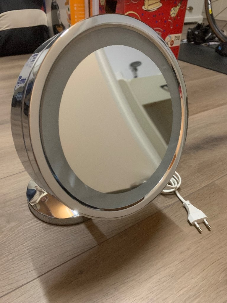 Carmen Beauty Mirror/ Make-up spiegel met lamp, Gehele gezicht, Ophalen of Verzenden, Zo goed als nieuw, Make-up