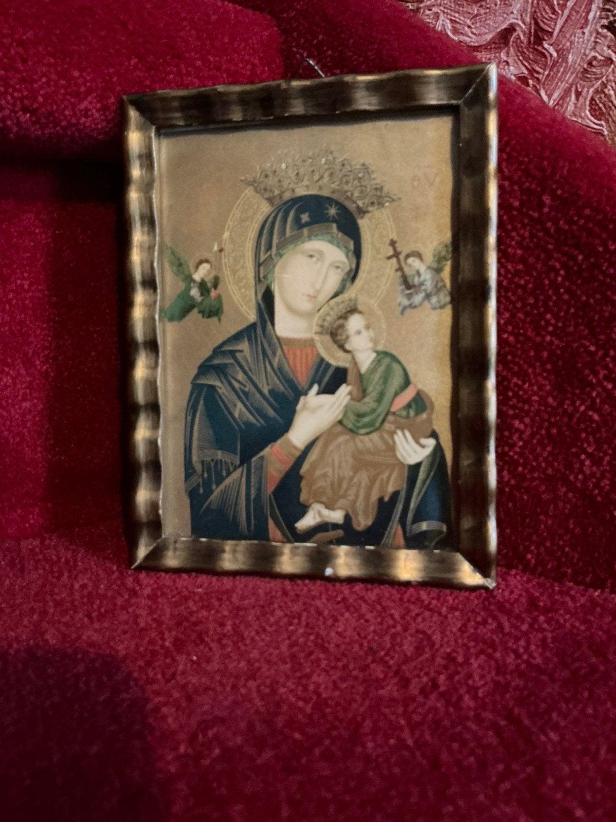 Religieus schilderijtje ❤️ Maria Altijddurende Bijstand 1936, Antiek en Kunst, Ophalen of Verzenden