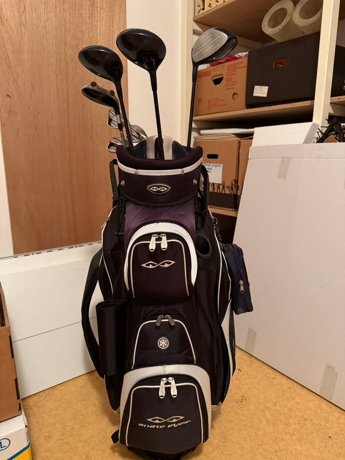 Gebruikte golfset Mr. Scott + draagbare golftas Snake Eyes, Ophalen, Gebruikt, Set