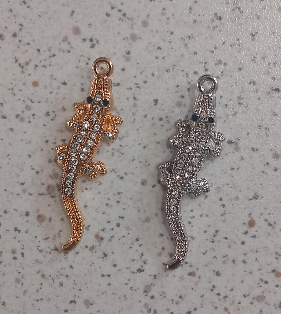 Krokodil strass bedels, Ophalen of Verzenden, Nieuw, Bedel
