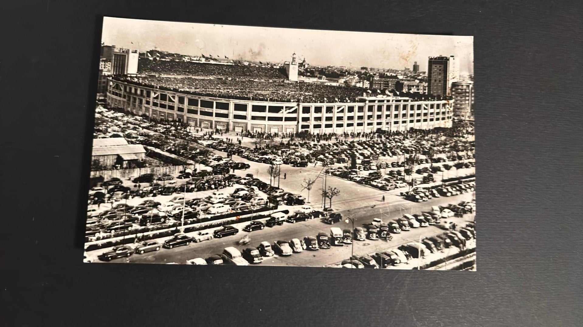 REAL MADRID 1958 glorietijd REAL Stadion Santiago Bernabeu, Verzenden, 1940 tot 1960, Gelopen, Spanje