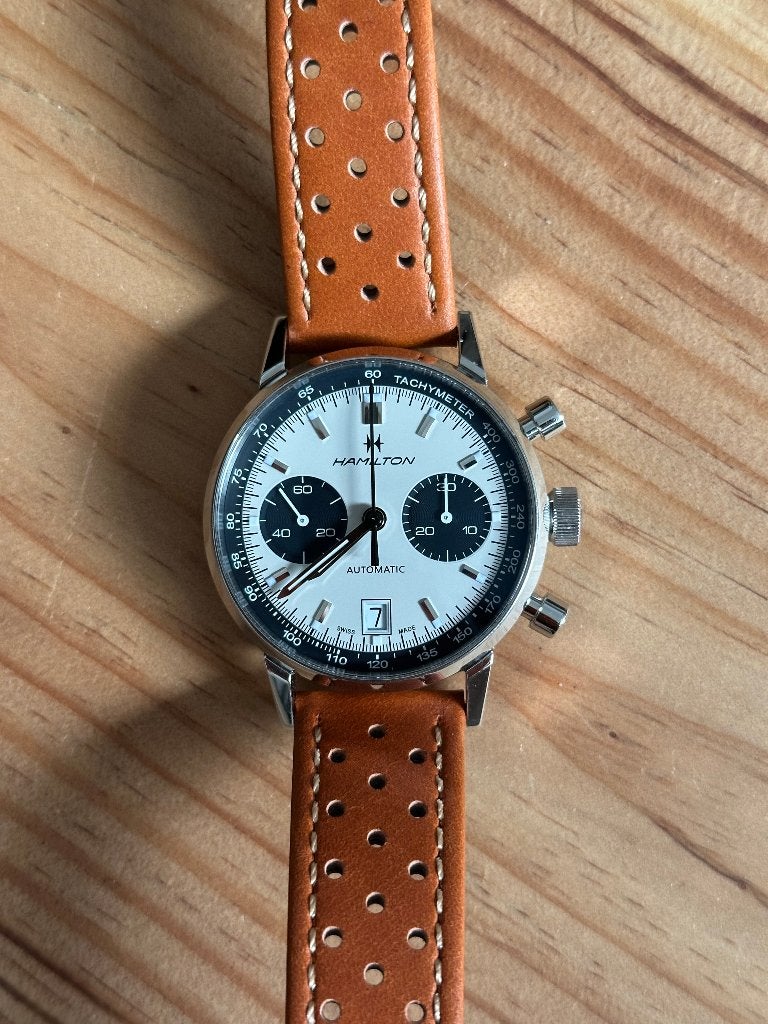Hamilton American classic intra-matic auto chrono H38416711, Sieraden, Tassen en Uiterlijk, Overige merken, Staal, Polshorloge