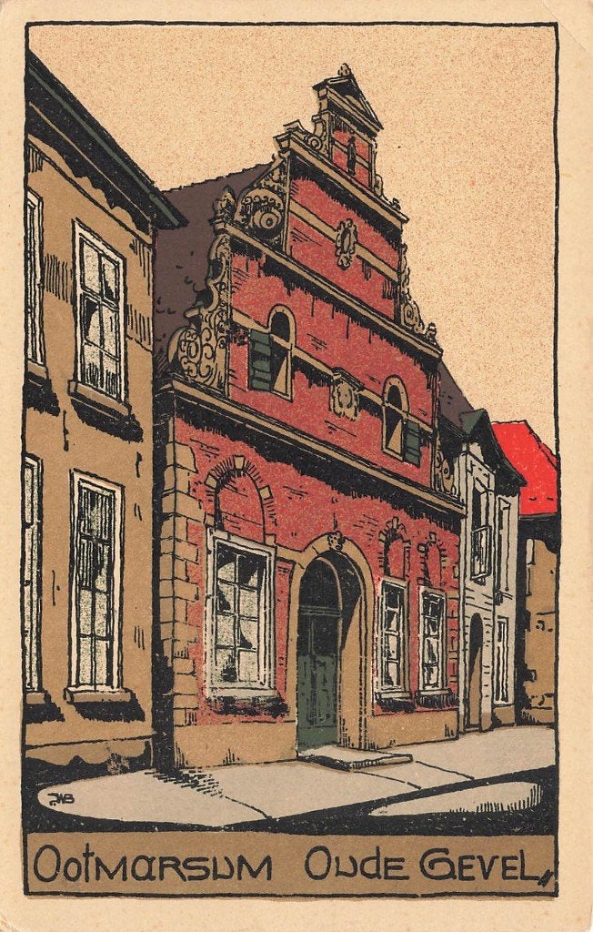 Ootmarsum, Oude Gevel, Ophalen of Verzenden, 1940 tot 1960, Ongelopen, Overijssel