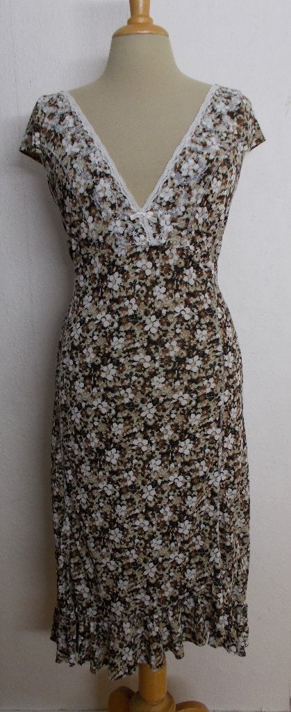 Lief maxi bloemen print jurkje van Liu Jo! L, Bruin, Verzenden, Maat 42/44 (L), Zo goed als nieuw