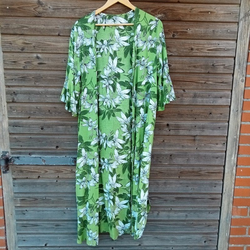 Ibiza stijl kimono met tropisch motief langere lengte, Verzenden, Nieuw, Maat 42/44 (L)