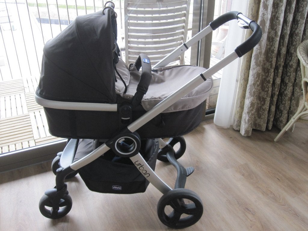 Chicco Kinder-/wandelwagen, kleur bruin en beige., Verstelbare duwstang, Zo goed als nieuw, Combiwagen, Ophalen