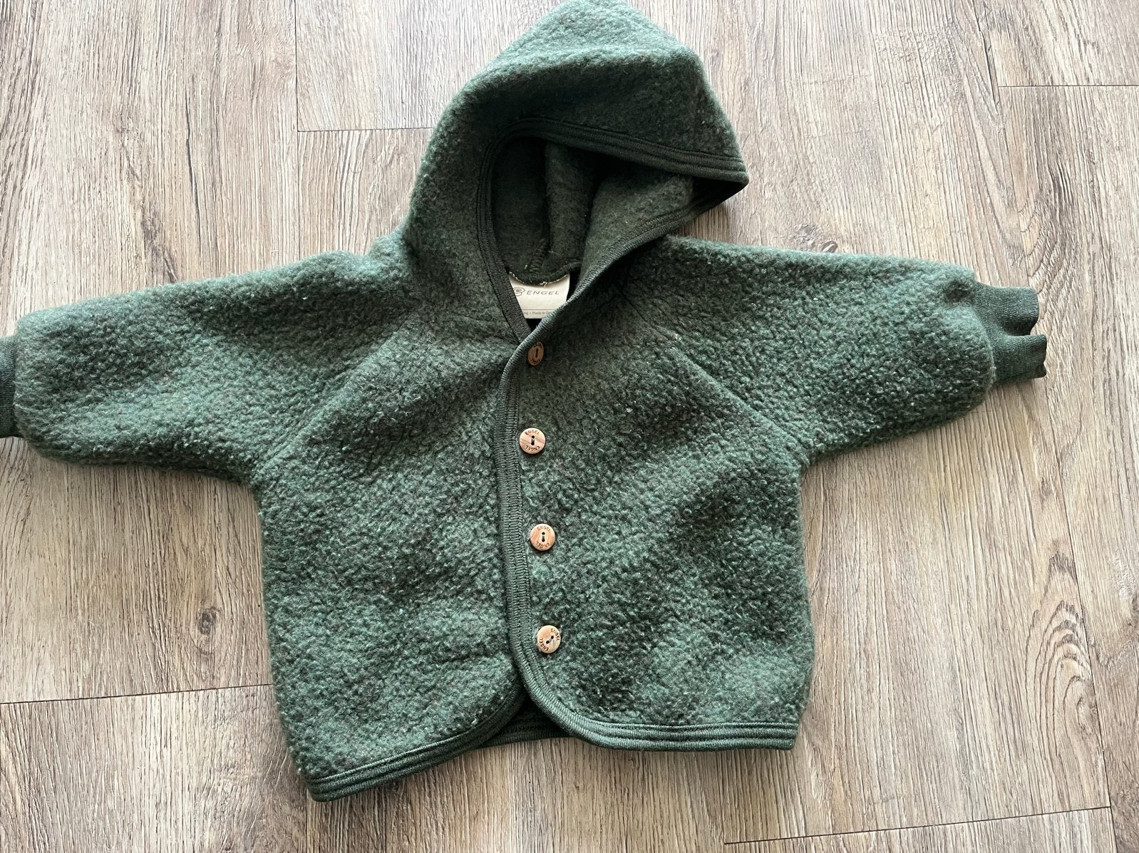 Engel Natur jasje, 100% wol, groen, maat 62/68, Ophalen of Verzenden, Zo goed als nieuw, Jongen of Meisje
