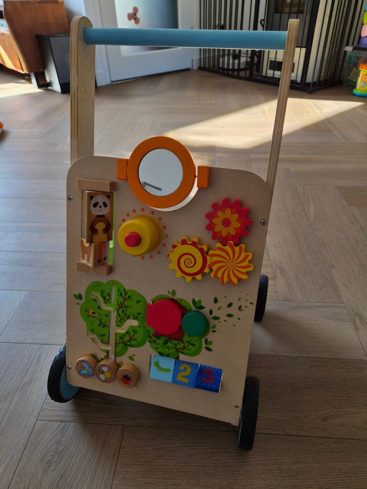 Houten loopwagen, Ophalen, Gebruikt, Duw- of Trekspeelgoed