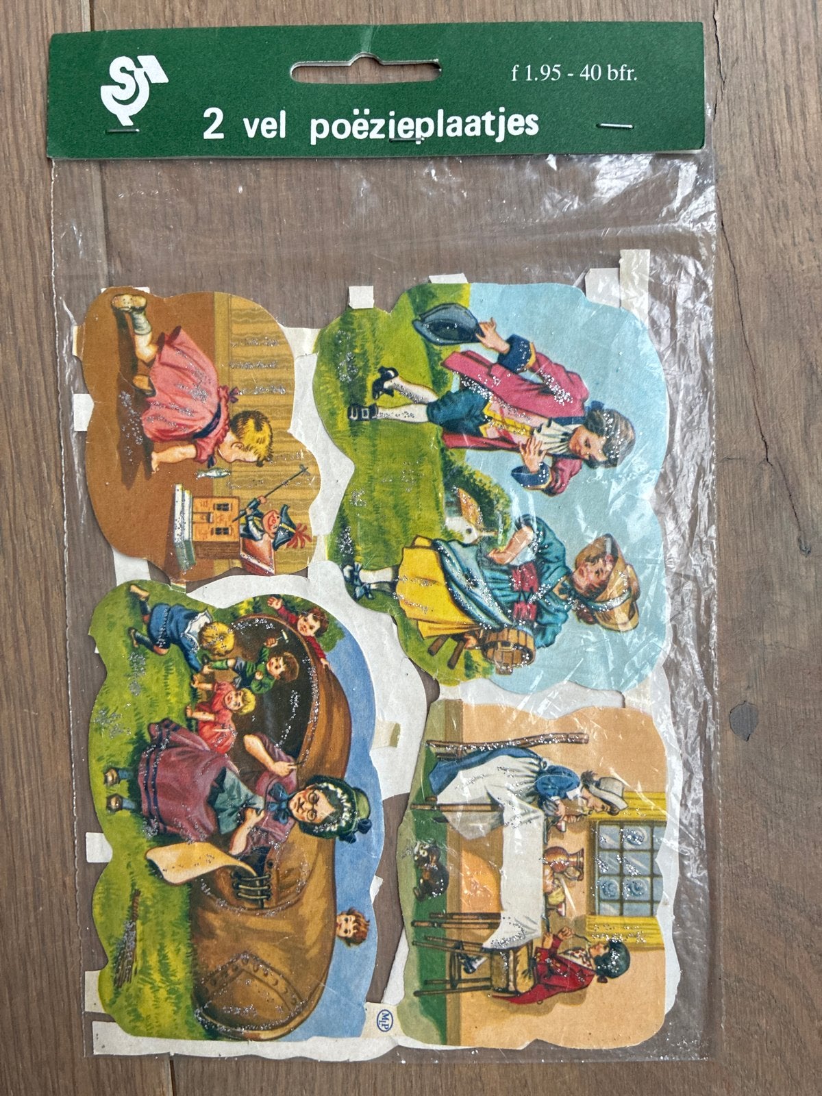 Vintage Poëzieplaatjes - Sprookjes & Clowns (2 vel), Ophalen of Verzenden