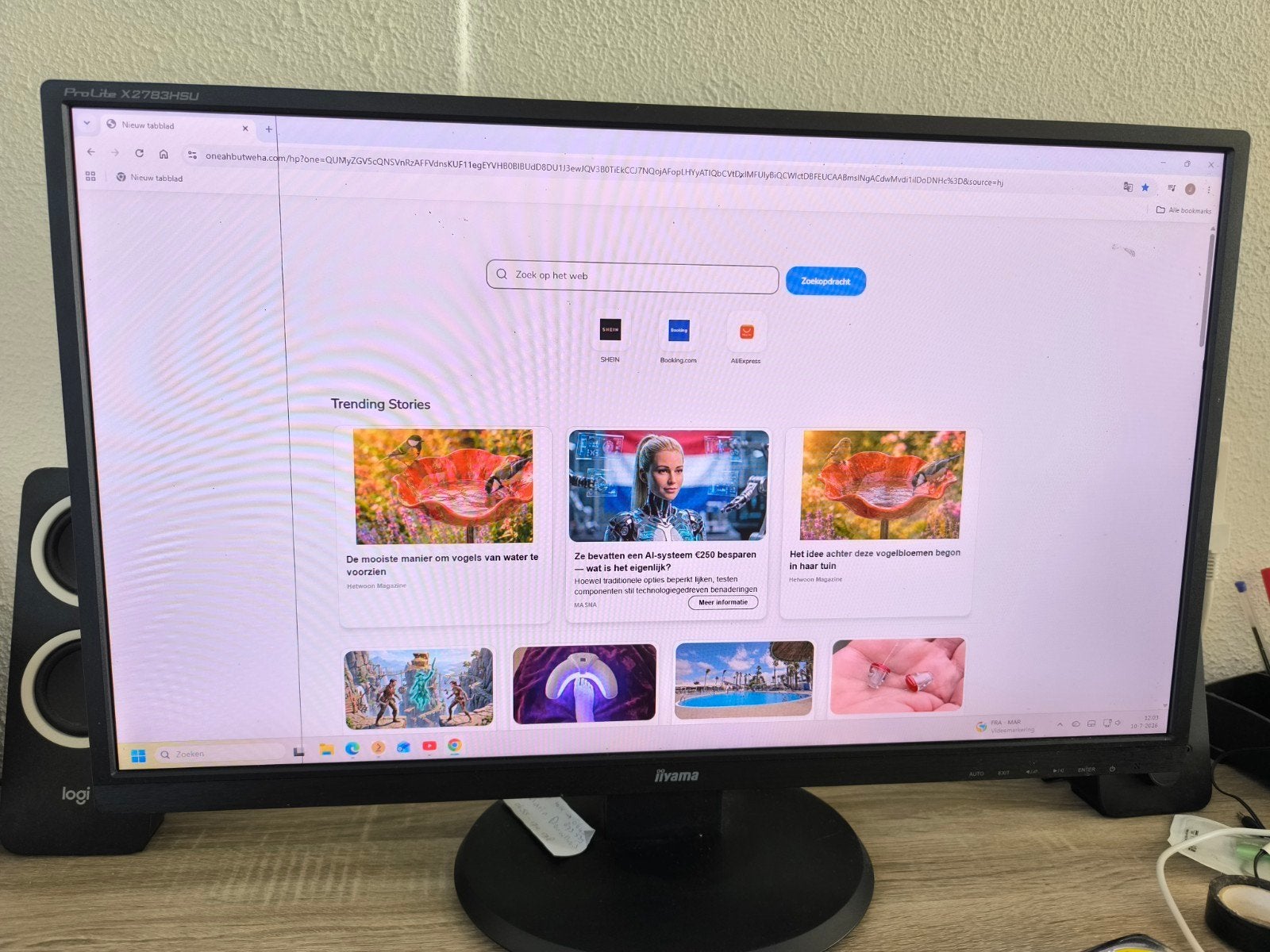 Iiyama monitor 27 inch, Computers en Software, Monitoren, Ophalen, Full HD, 60 Hz of minder, Gebruikt