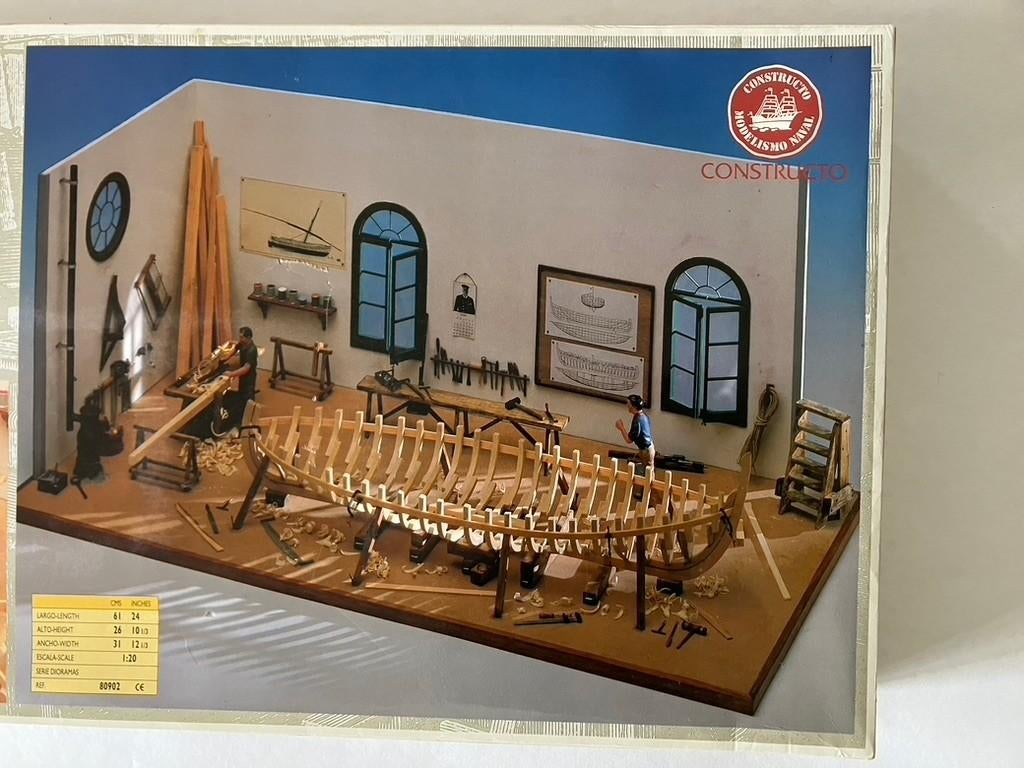 Astillero XIX 19e-eeuws scheepswerf Constructo, NIEUW uniek!, Hobby en Vrije tijd, Modelbouw | Boten en Schepen, Nieuw, Groter dan 1:32