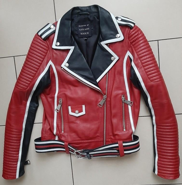 Nikkie Kate Moss jas echt leer maar 36 38 Nieuw, Kleding | Dames, Jassen | Zomer, Nieuw, Maat 36 (S), Rood, Ophalen of Verzenden
