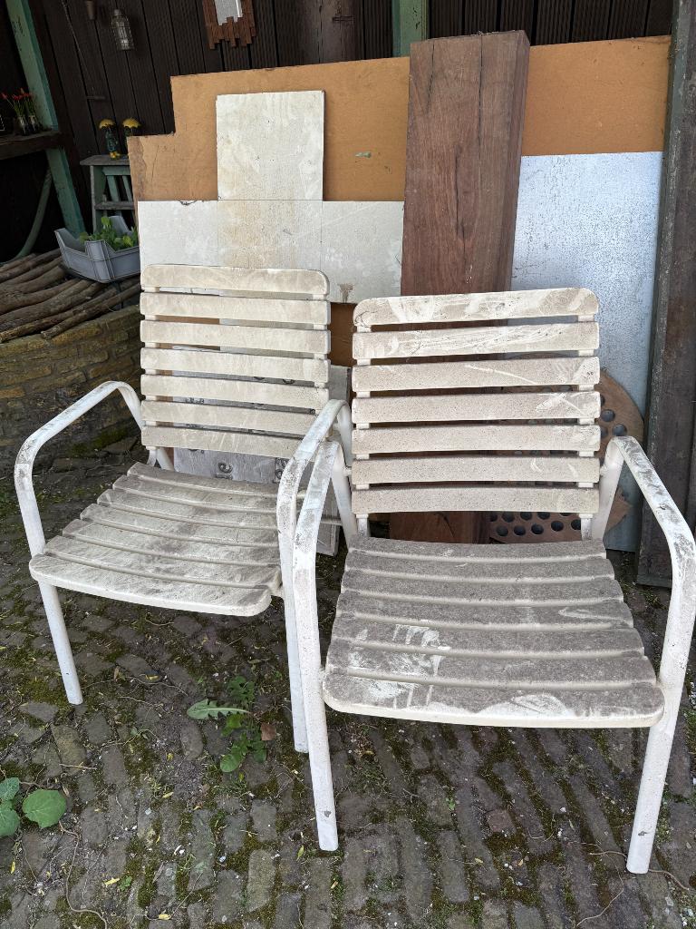 Tuinstoelen gratis!, Ophalen, Gebruikt, Kunststof