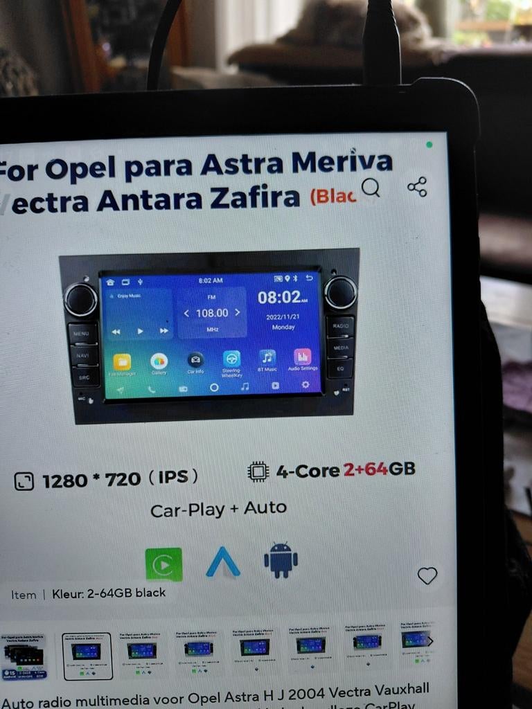 Autoradio Android 13 voor Opel Meriva (2003-2010), Ophalen of Verzenden, Nieuw