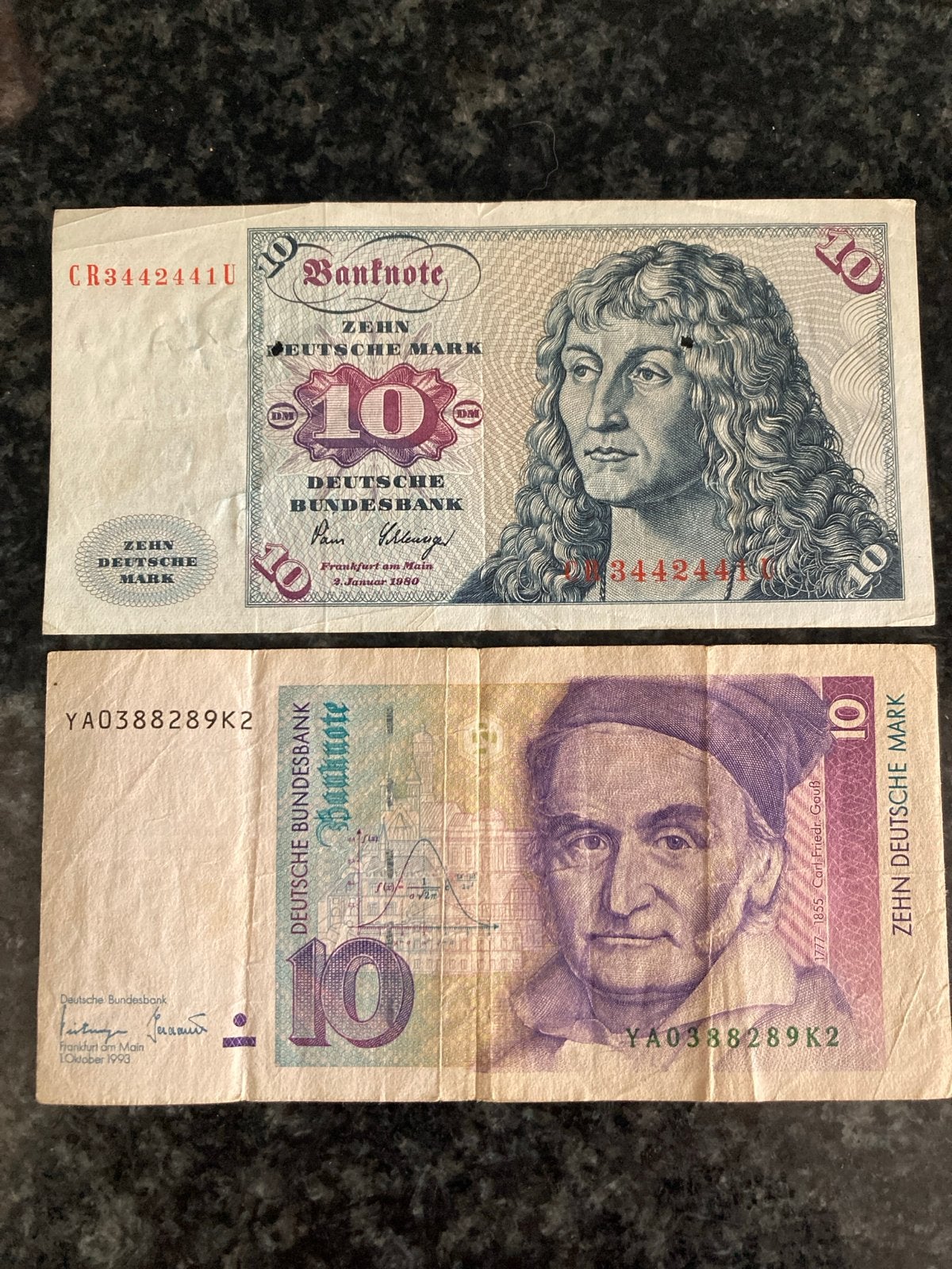 2x Duitse Mark biljetten - 10 DM, Ophalen of Verzenden, Duitsland, 10 euro, Setje
