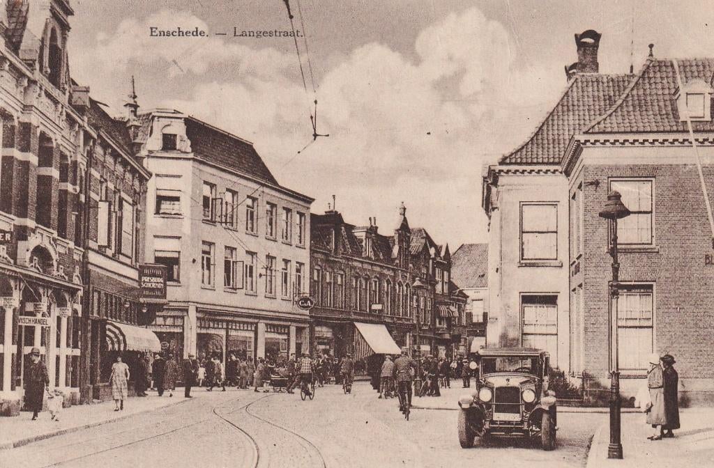 Enschede, Auto, Volk., Verzenden, Voor 1920, Ongelopen, Overijssel
