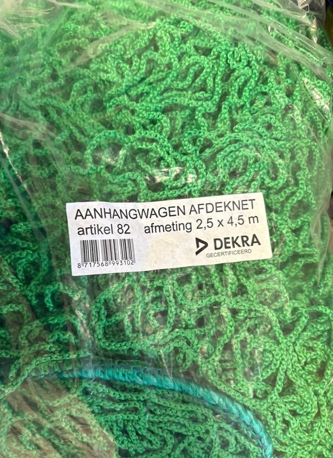 10x Nieuw Aanhangwagen Afdeknet 2,5 x 4,5 m DEKRA gecertific, Onbekend, Nieuw, Ophalen of Verzenden, Onbekend