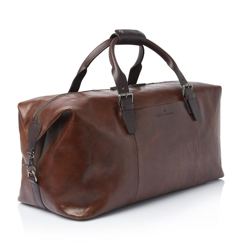 Castelijn & Beerens Rien Weekender RFID Cognac, 40 tot 60 cm, 30 cm of meer, Bruin, Ophalen of Verzenden