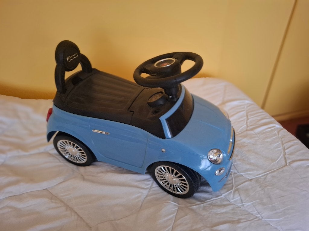 Fiat 500 loopauto Ecotoys lichtblauw, Ophalen, Gebruikt, Loopvoertuig
